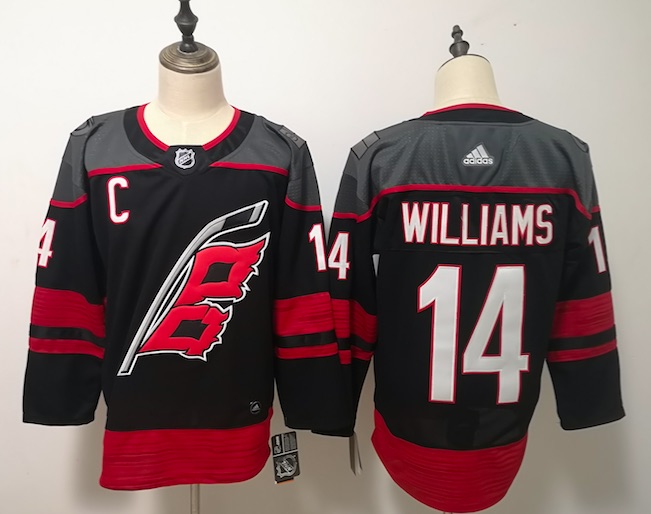 NHL Carolina Hurricanes #14 Williams Black Adidas Jersey