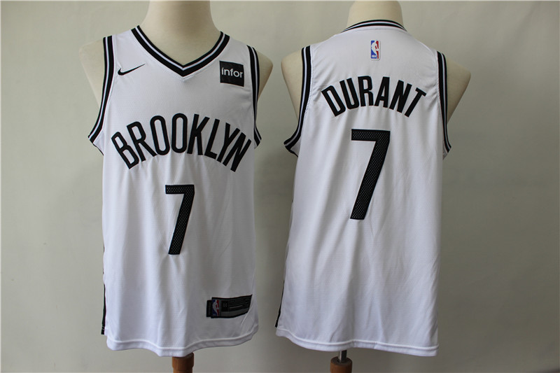 NBA Brooklyn Nets #7 Durant White Game Jersey