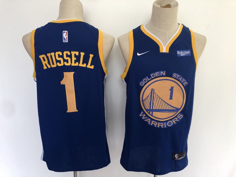 NBA Golden State Warriors #1 Russell Blue Jersey