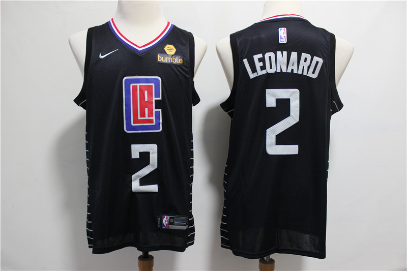 NBA Los Angeles Clippers #2 Leonard Black Jersey