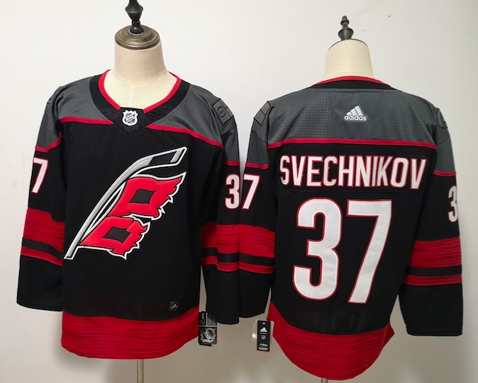 NHL Carolina Hurricanes #37 Svechnikov Black Adidas Jersey