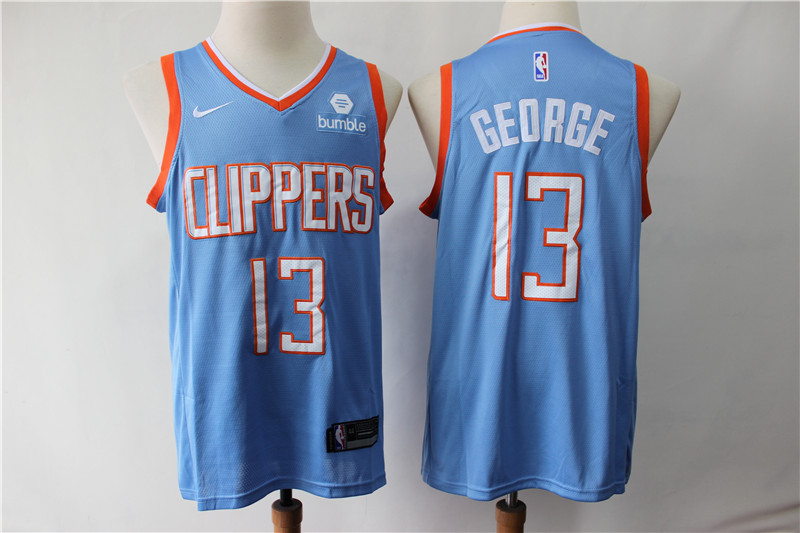 NBA Los Angeles Clippers #13 George L.Blue Jersey