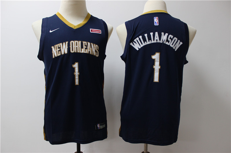 Kids NBA New Orleans Hornets #1 Williamson Blue Jersey
