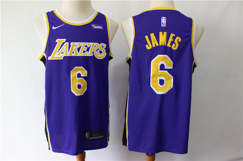 NBA Los Angeles Lakers #6 James Purple Color Jersey