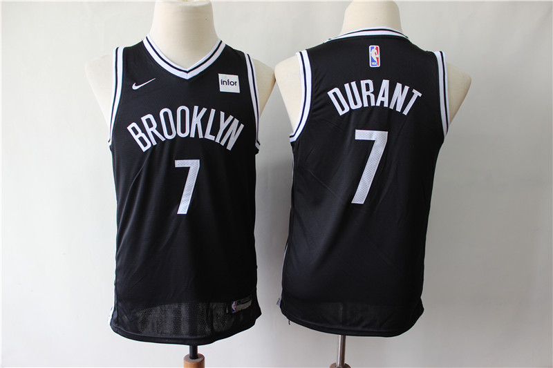 Kids NBA Brooklyn Nets #7 Durant Black Jersey