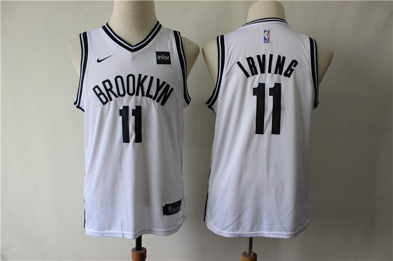 Kids NBA Brooklyn Nets #11 Irving White Jersey