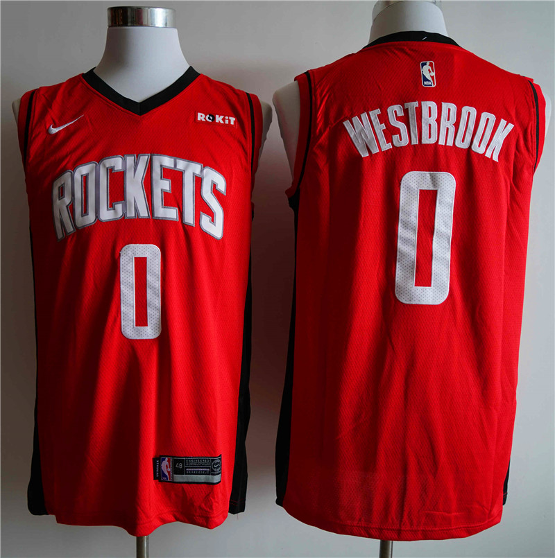 NBA Hoston Rockets #0 Westbrook Red Jersey