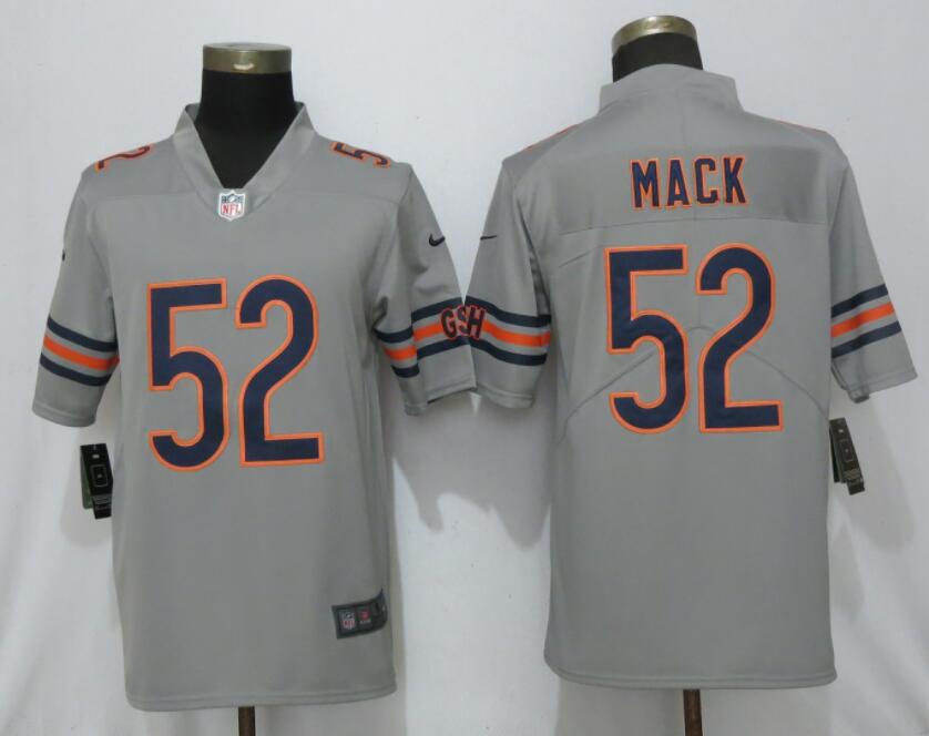 Nike Mens Chicago Bears 52 Mack Nike Silver Inverted Legend Jersey 