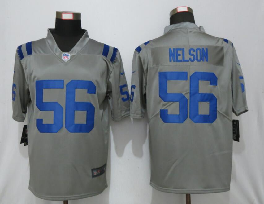 Nike Indianapolis Colts #56 Nelson Vapor Gray Inverted Legend Jersey