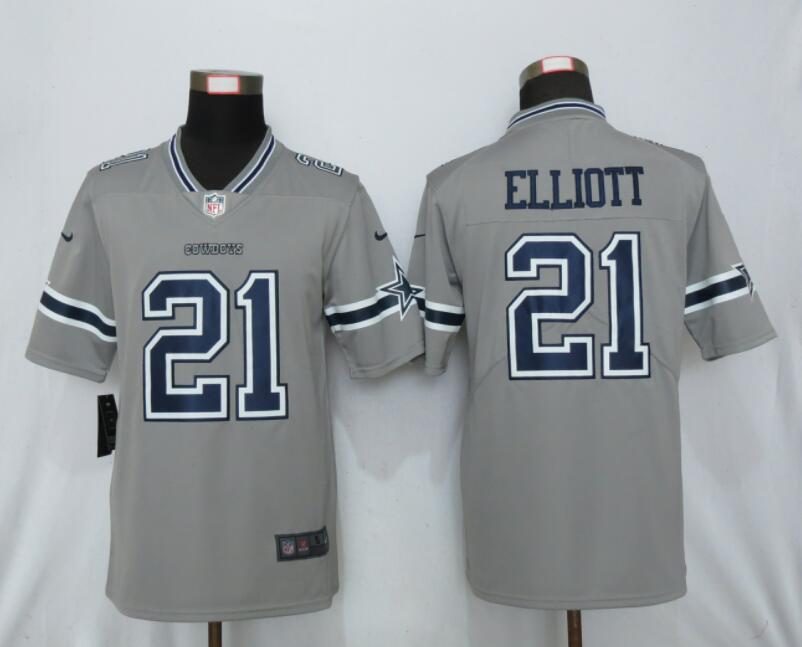 Nike Dallas Cowboys 21 Elliott Vapor Inverted Legend Jersey