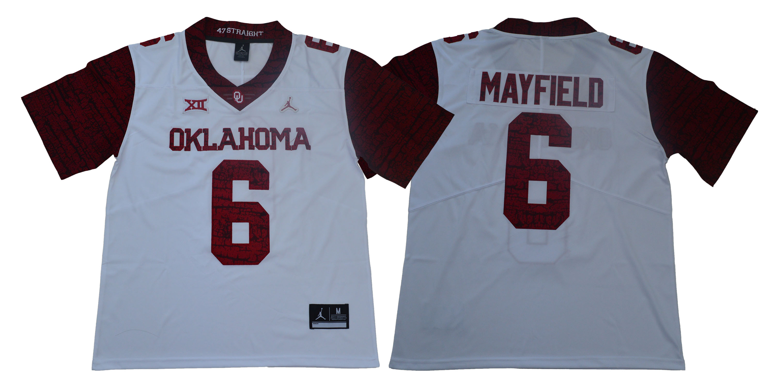 NCAA Oklahoma Sooners White #6 MAYFIELD White Limited Jersey