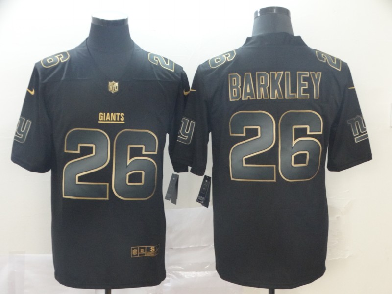 NFL New York Giants #26 Darkley Black Gold Jersey