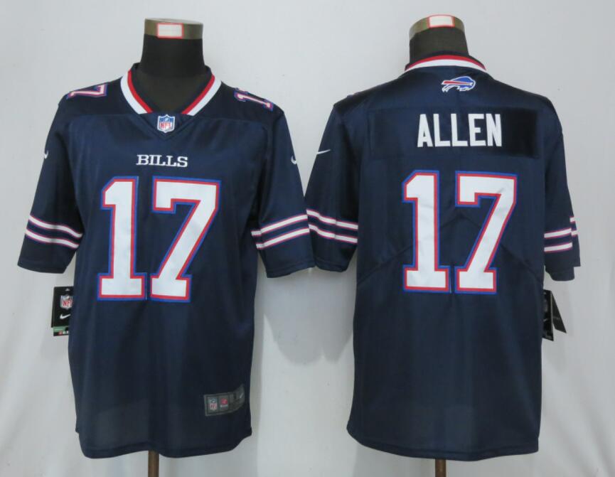 Nike Buffalo Bills 17 Allen Vapor Navy Inverted Legend Jersey