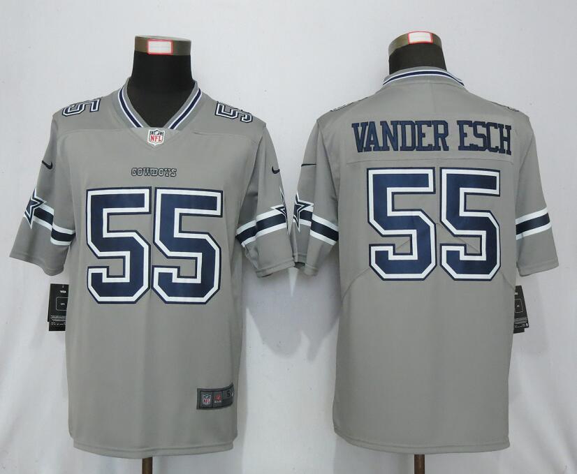 Nike Dallas Cowboys 55 Vander esch Vapor Gray Inverted Legend Jersey