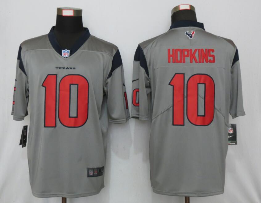 Nike Mens Houston Texans 10 Hopkins Vapor Gray Inverted Legend Jersey
