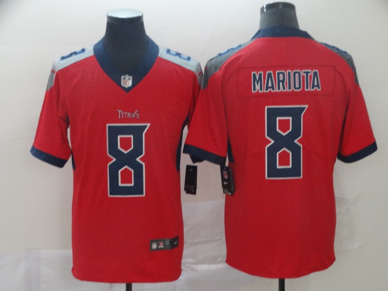 NFL Tennessee Titans #8 Mariota Red Limited Jersey 
