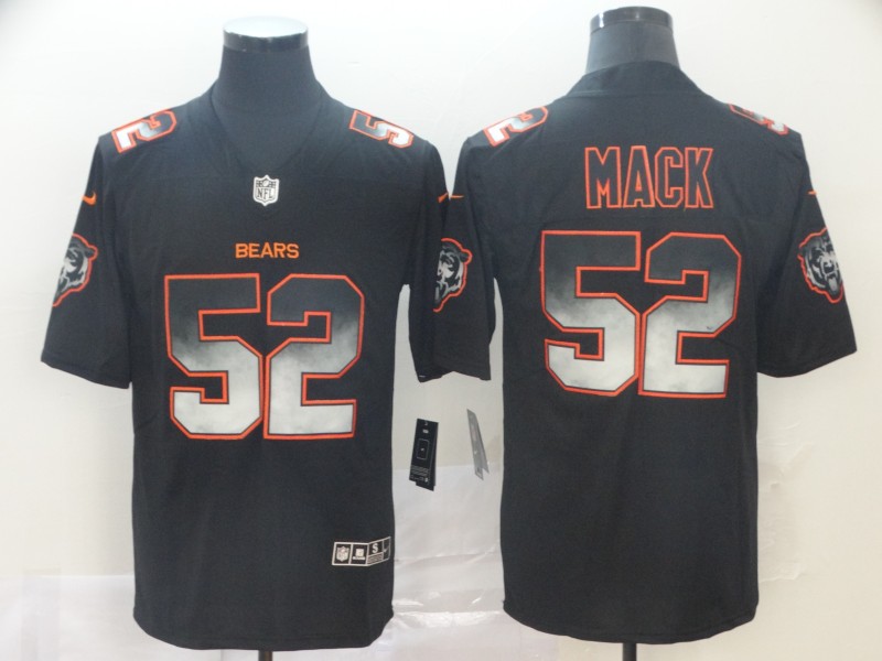 NFL Chicago Bears #52 Mack Black Smoke Fashion Limited Jersey