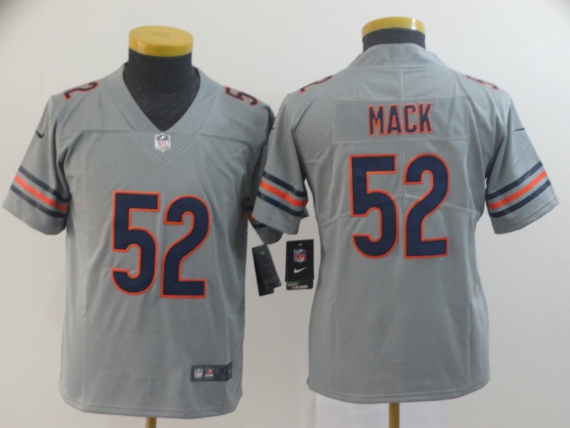 Kids NFL Chicago Bears #52 Mack Grey Limited Jersey