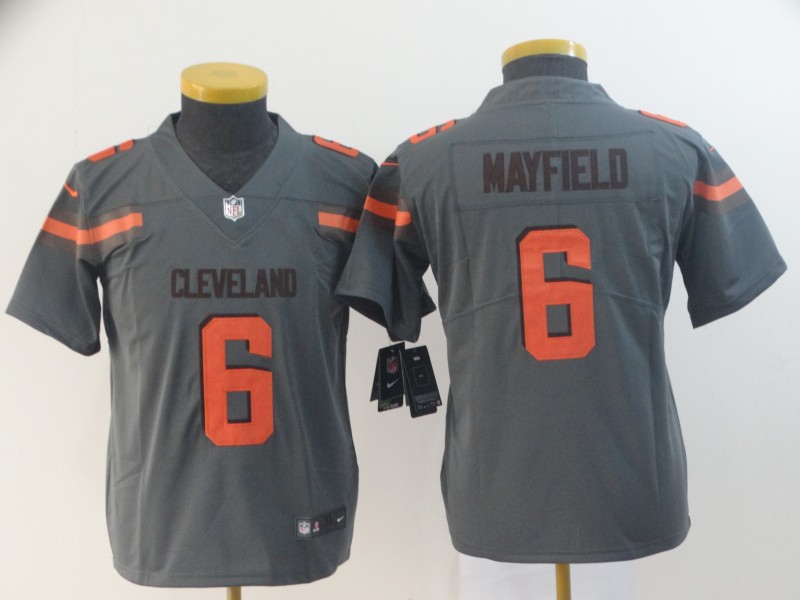 Kids NFL Cleveland Browns #6 Mayfield Inverted Legend Jersey