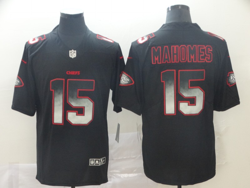 NFL Kansas City Chiefs #15 Mahomes Smoke Fashion Limited Jersey