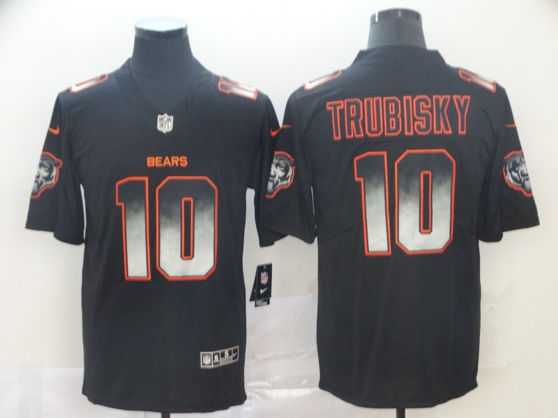 NFL Chicago Bears #10 Trubisky Smoke Fashion Limited Jersey