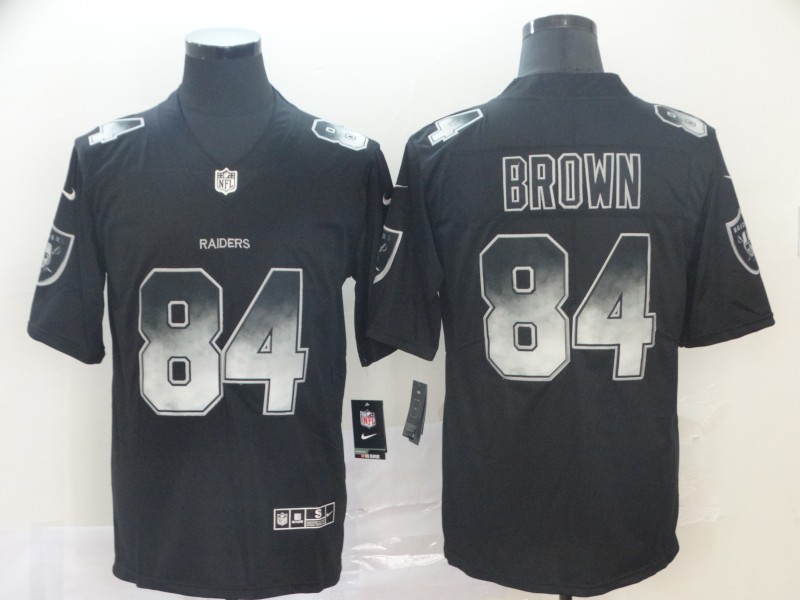 NFL Oakland Raiders #84 Brown Smoke Fashion Limited Jersey