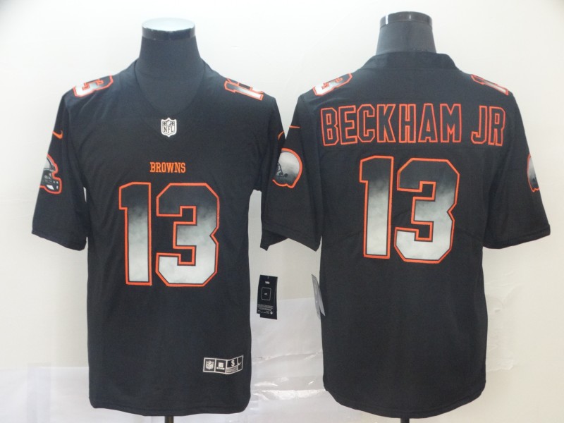 NFL Cleveland Browns #13 Beckham JR Smoke Fashion Limited Jersey