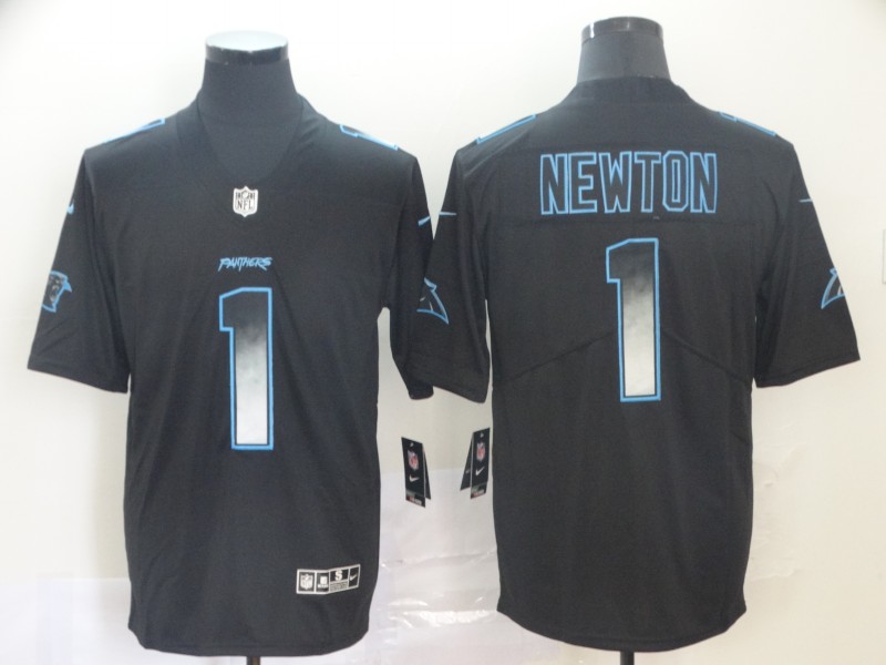 NFL Carolina Panthers #1 Newton Smoke Fashion Limited Jersey