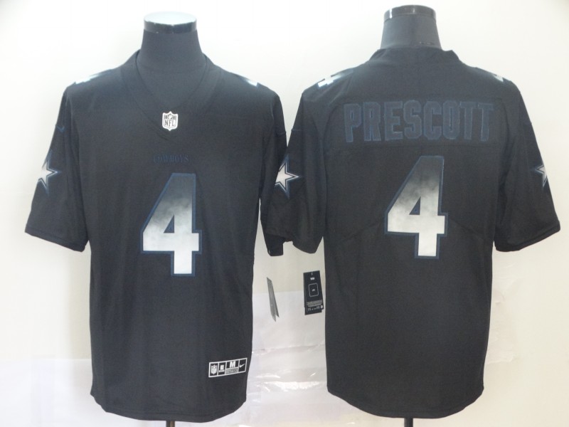 NFL Dallas Cowboys #4 Prescott Smoke Fashion Limited Jersey