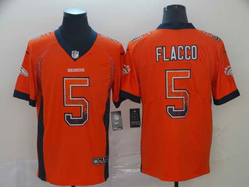 NFL Denver Broncos #5 Flacco Drift Fashion Limited Jersey