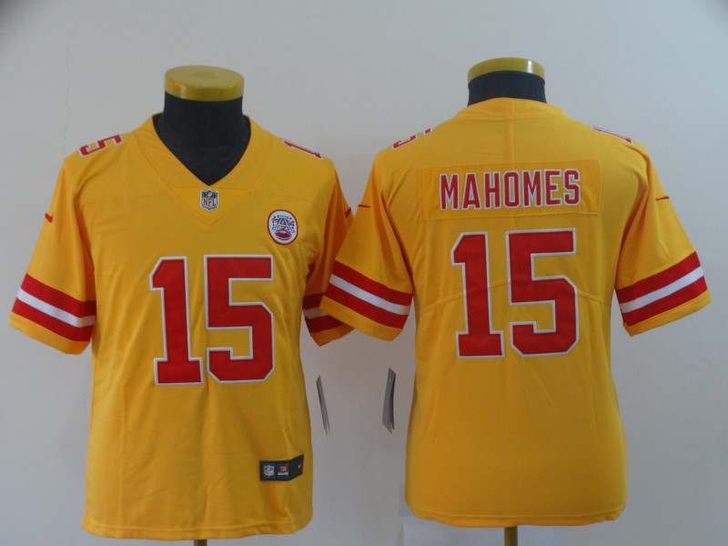 Kids NFL Kansas City Chiefs #15 Mahomes Vapor Limited Jersey