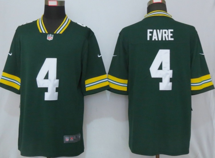 NFL Nike Green Bay Packers #4 Favre Green Vapor Limited Jersey