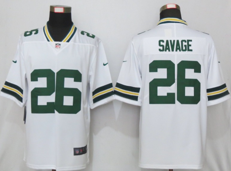 NFL Nike Green Bay Packers #26 Savage White Vapor Limited Jersey
