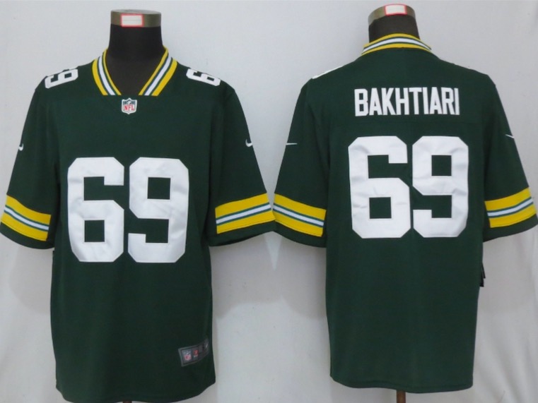 New Nike Green Bay Packers #69 Bakhtiari Green Vapor Limited Jersey 