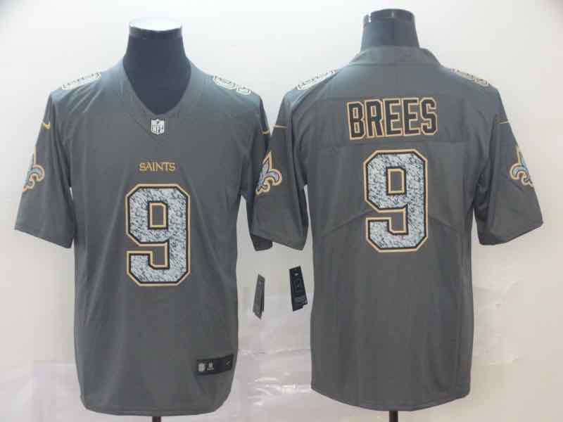 NFL New Orleans Saints #9 Brees Legend Fashion Grey Jersey