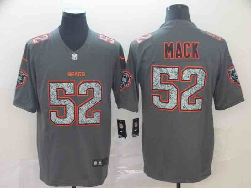NFL Chicago Bears #52 Mack Legend Fashion Grey Jersey