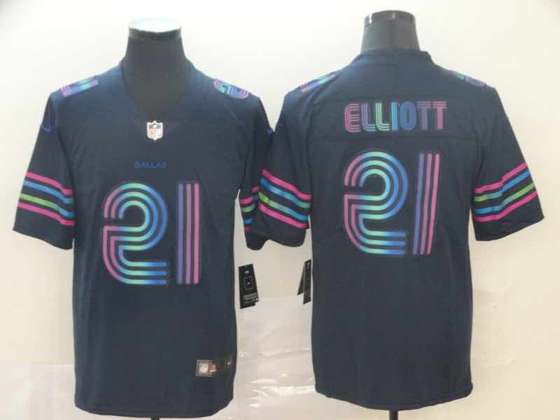 NFL Dallas Cowboys #21 Elliott Vapor City Limited Jersey