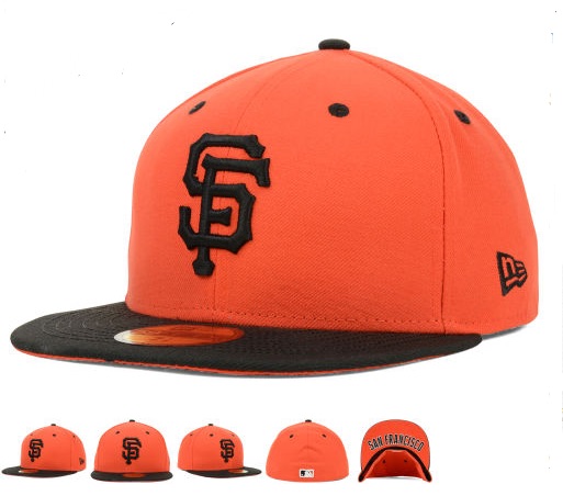 MLB San Francisco Giants Orange Fitted Hats--6