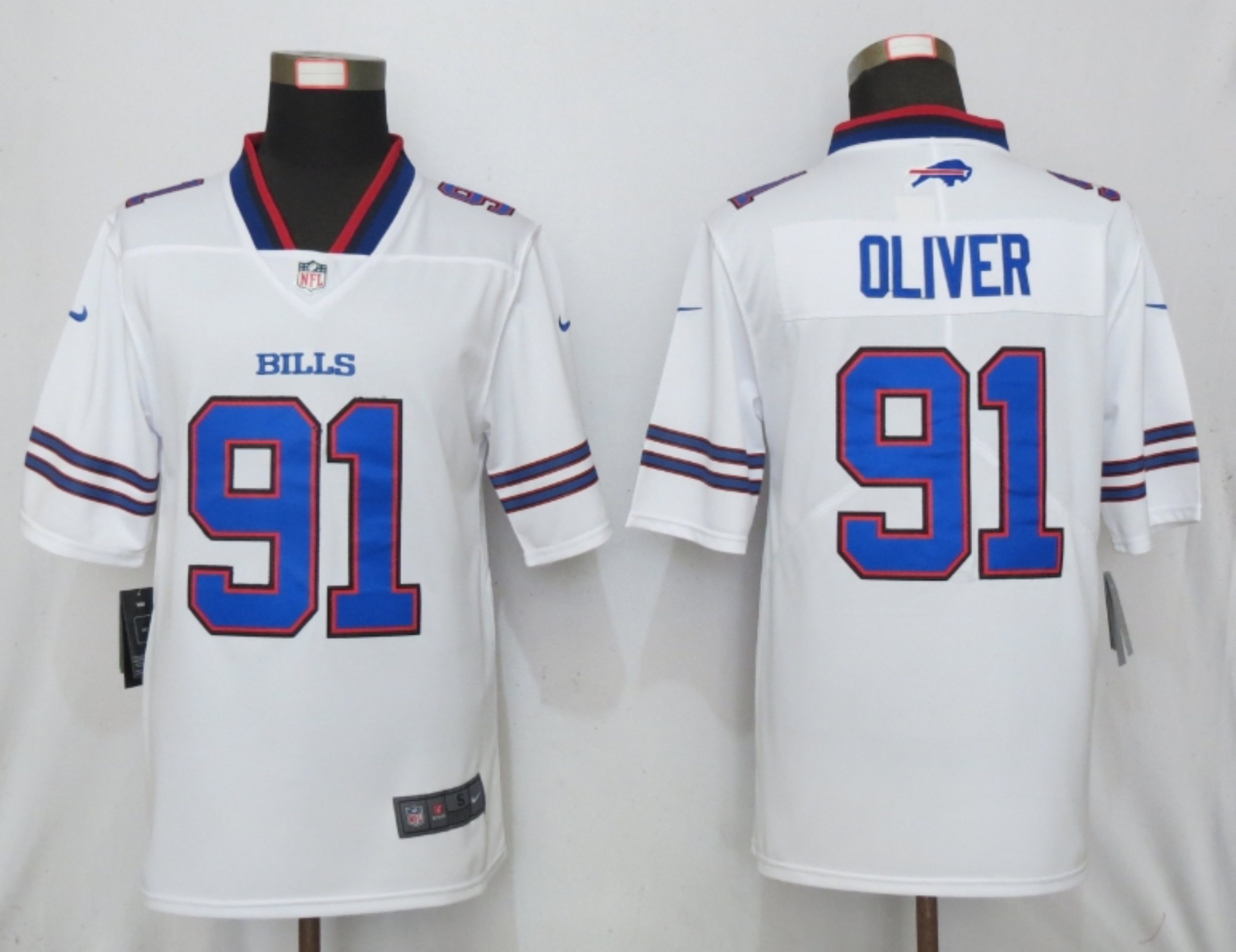 New Nike Buffalo Bills #91 Oliver White Vapor Limited Jersey