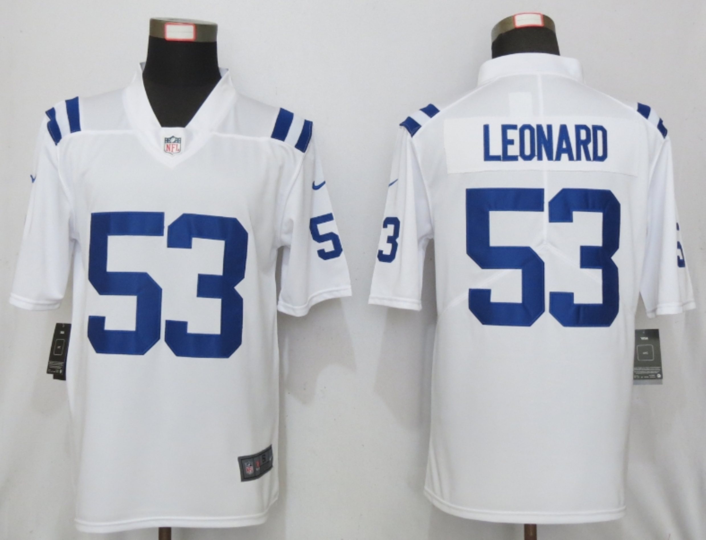 New Nike Indianapolis Colts #53 Leonard White Vapor Limited Jersey