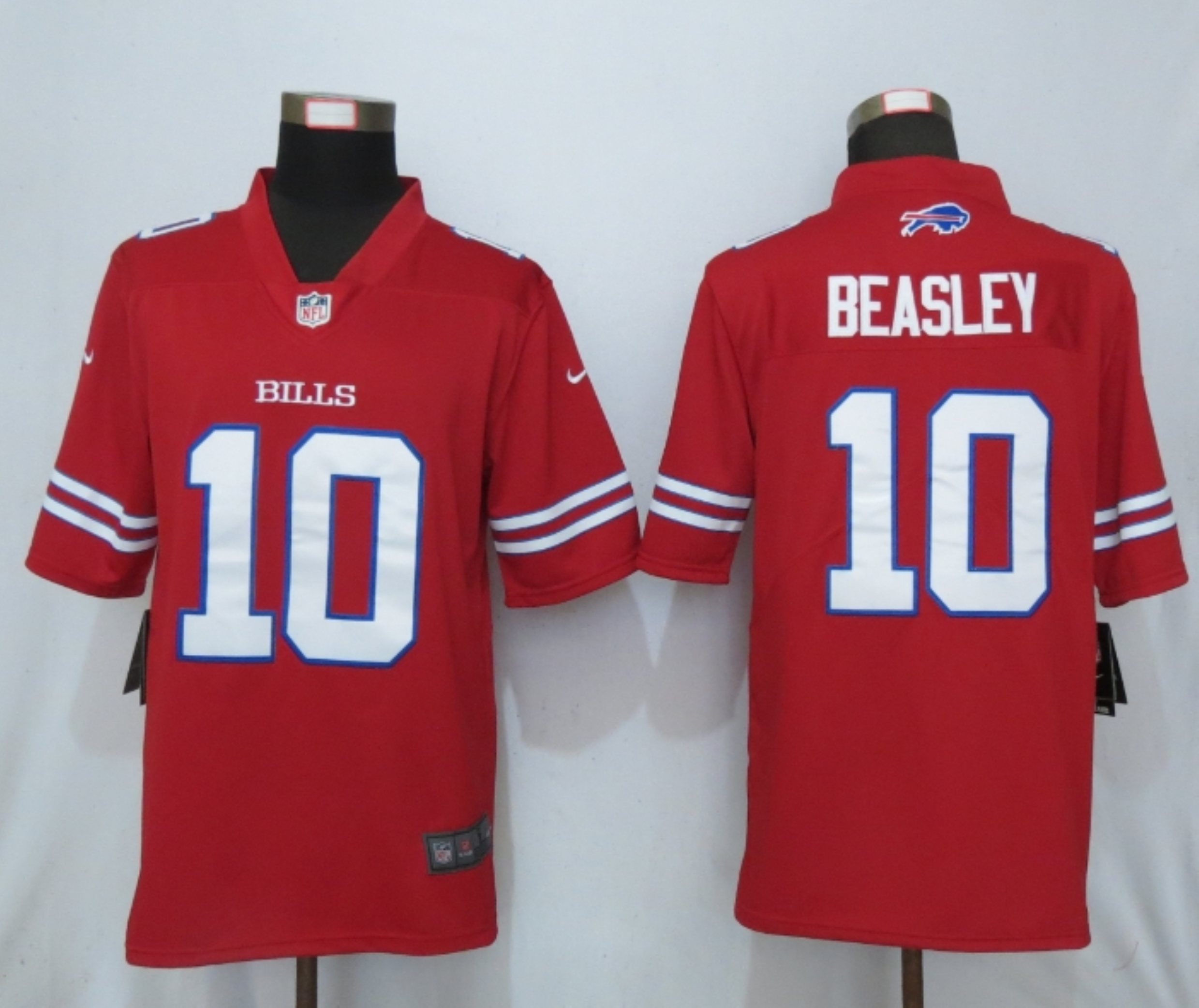 New Nike Buffalo Bills 10 Beasley Navy Red Color Rush Limited Jersey