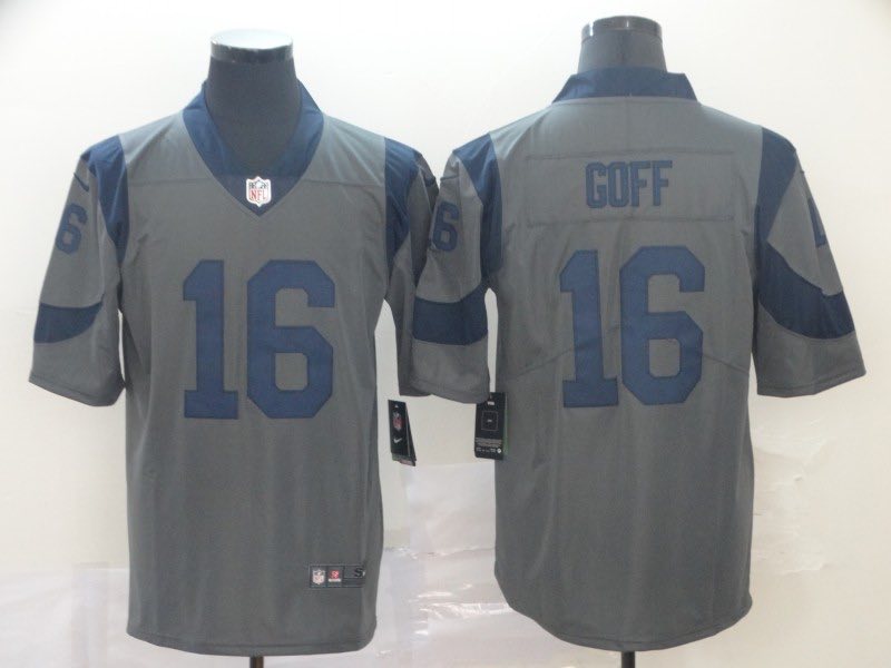 NFL Los Angeles Rams #16 Goff Grey Legend Jersey