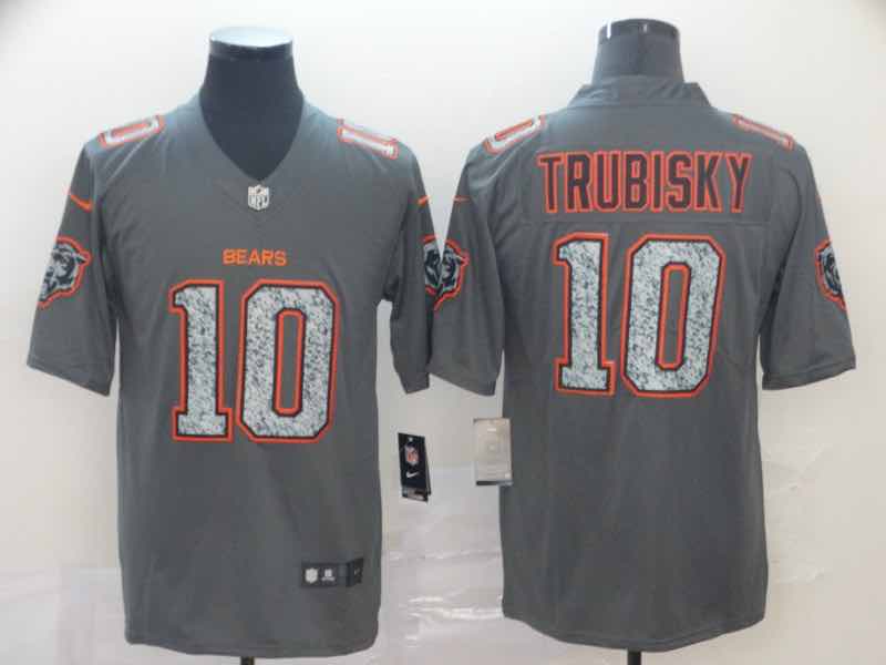 NFL Chicago Bears #10 Trubisky Grey Legend Limited Jersey  