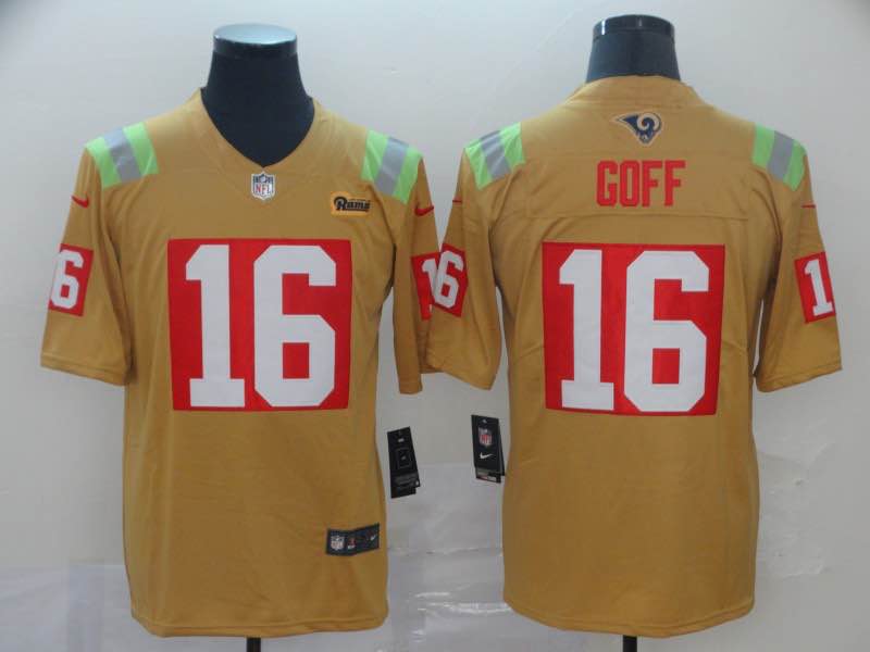 NFL Los Angeles Rams #16 Goff Vapor City Limited Jersey