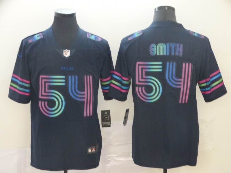 NFL Dallas Cowboys #54 Smith Blue Vapor City Limited Jersey