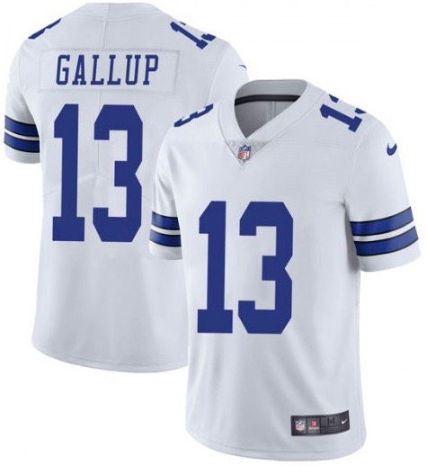 NFL Dallas Cowboys #13 Gallup White Vapor Limited Jersey