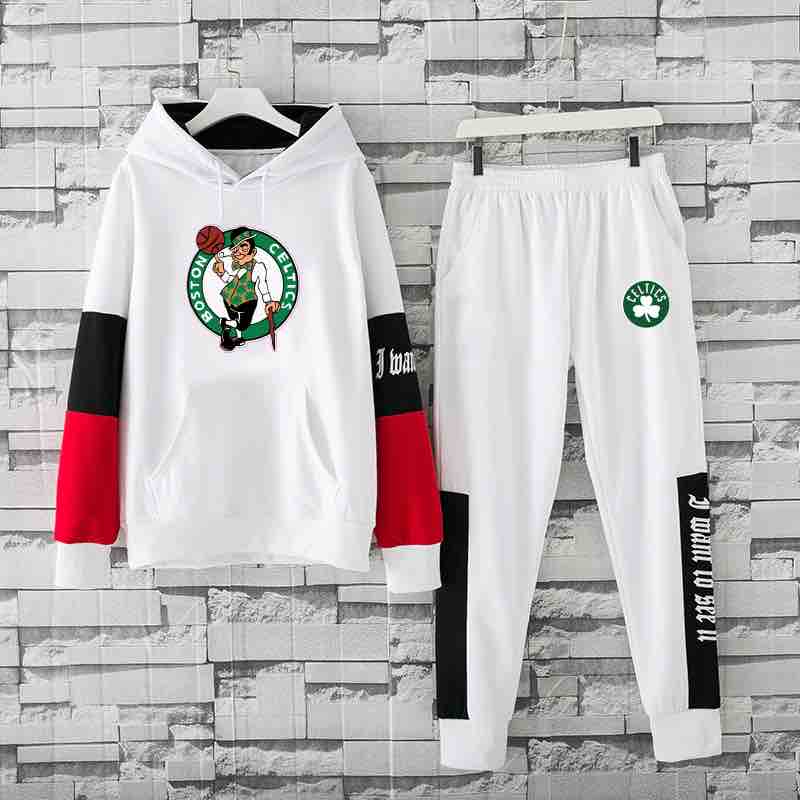 NBA Boston Celtics White Hoodie Suit