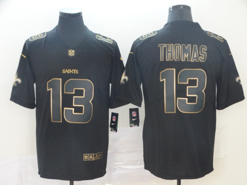 NFL New Orleans Saints #13 Thomas Black Gold Limited Jersey
