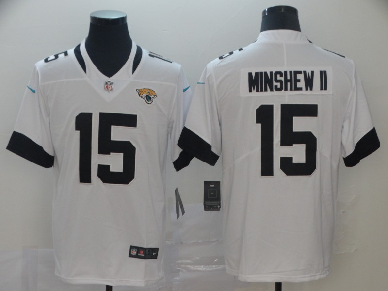 NFL Jacksonville Jaguars #15 Minshew II White Vapor Limited Jersey