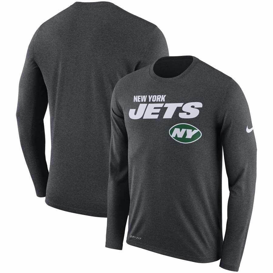 New York Jets Nike Long Sleeve T-Shirt - Gray